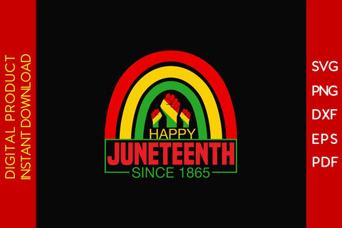 Happy Juneteenth Since 1865 SVG PNG PDF Cut File SVG Creativedesigntee 