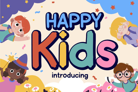 Happy Kids Font Font Fox7 By Rattana 