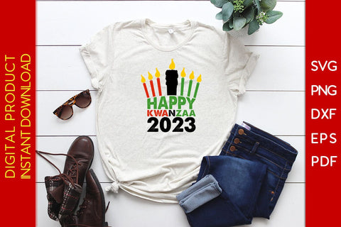 Happy Kwanzaa 2023 SVG PNG EPS Cut File SVG Creativedesigntee 