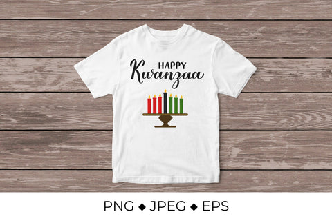 Happy Kwanzaa calligraphy hand lettering. African American holiday. Sublimation LaBelezoka 