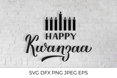 Happy Kwanzaa calligraphy hand lettering. African American holiday SVG SVG LaBelezoka 