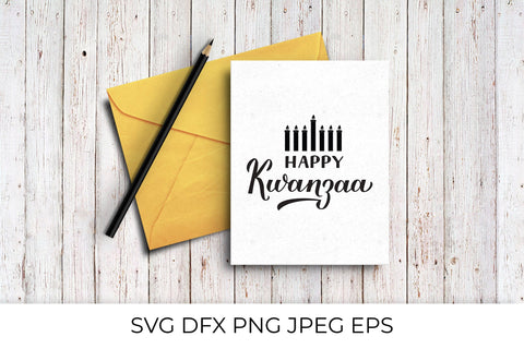 Happy Kwanzaa calligraphy hand lettering. African American holiday SVG SVG LaBelezoka 
