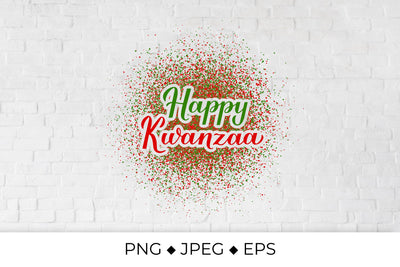 Happy Kwanzaa calligraphy lettering sublimation design Sublimation LaBelezoka 
