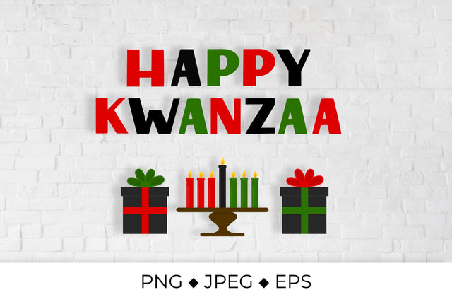 Happy Kwanzaa hand lettering. African American festival Sublimation LaBelezoka 