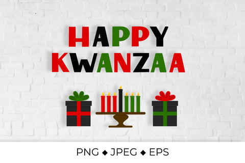 Happy Kwanzaa hand lettering. African American festival Sublimation LaBelezoka 