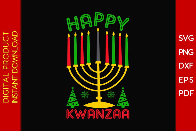 Happy Kwanzaa SVG PNG EPS Cut File SVG Creativedesigntee 