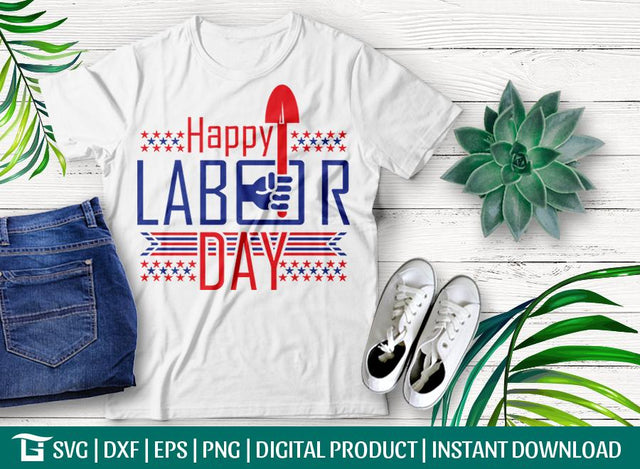 Happy Labor Day SVG Cut File, Labor Day Svg, 4th Of July Svg, USA Labor Day Svg Tshirt Design SVG ETC Craft 