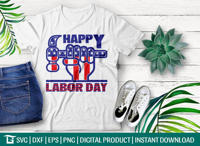 Happy Labor Day SVG Cut File, Memorial Day, Independence Day, Patriotic Svg, T-shirt Design SVG ETC Craft 