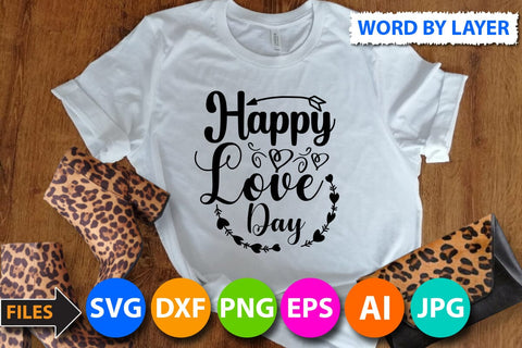 happy love day SVG Cut File SVG BlackCatsMedia 