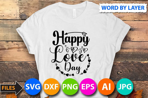 happy love day SVG Cut File SVG BlackCatsMedia 