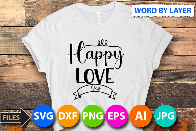 Happy love day SVG Cut File SVG BlackCatsMedia 