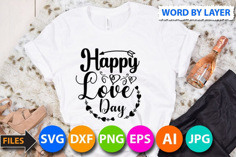 happy love day SVG Cut File SVG BlackCatsMedia 