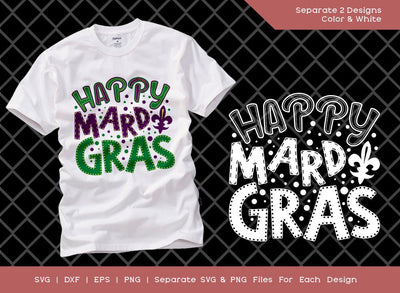 Happy Mardi Gras SVG Cut File | Fat Tuesday Svg | Orleans Party Svg | Parade Svg | Holiday T-shirt Design SVG ETC Craft 
