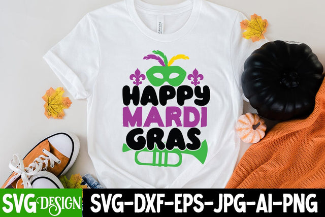 Happy Mardi Gras SVG Cut File,Happy Mardi Gras Sublimation SVG BlackCatsMedia 