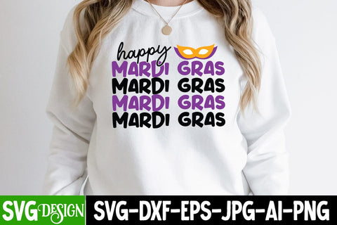 Happy Mardi Gras SVG Cut File,Happy Mardi Gras Sublimation SVG BlackCatsMedia 