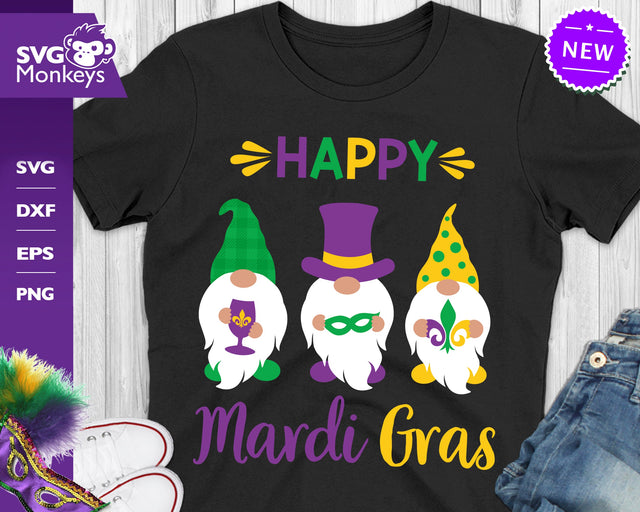 Happy Mardi Gras Svg. Mardi Gras Gnomes Svg SVG SvgMonkeys 