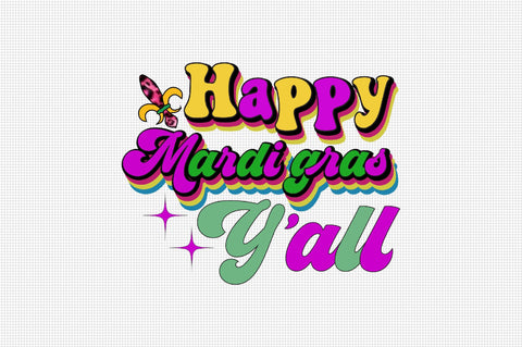 Happy Mardi Gras Y'all Sublimation SVGArt 