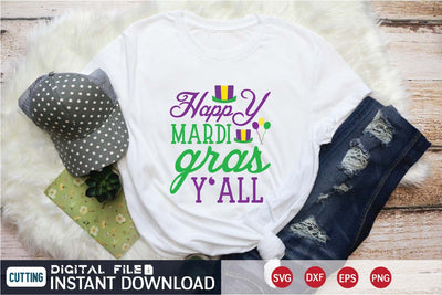 happy mardi gras y'all SVG designer krishna 