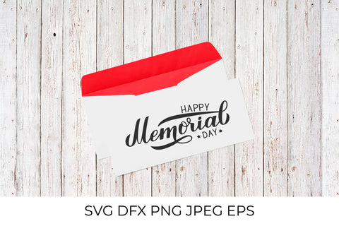 Happy Memorial Day calligraphy lettering SVG LaBelezoka 