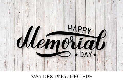 Happy Memorial Day calligraphy lettering SVG LaBelezoka 