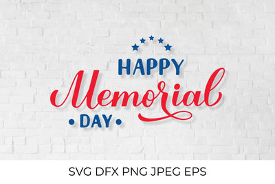 Happy Memorial Day hand lettering SVG LaBelezoka 