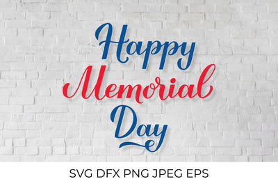 Happy Memorial Day lettering SVG LaBelezoka 