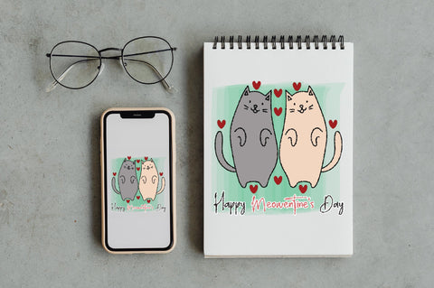 Happy Meowentine's Day Sublimation Sublimation Jagonath Roy 