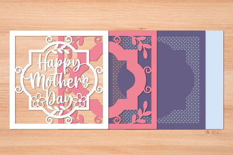 Happy Mothers Day 17 - 3D Layered Paper Cut SVG SVG Slim Studio 