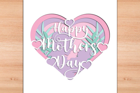 Happy Mothers Day 4 - 3D Layered Paper Cut SVG SVG Slim Studio 