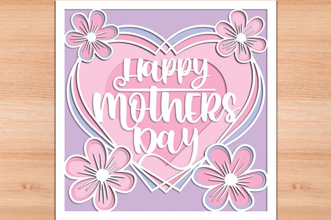 Happy Mothers Day 5 - 3D Layered Paper Cut SVG SVG Slim Studio 
