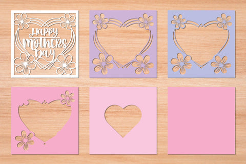 Happy Mothers Day 5 - 3D Layered Paper Cut SVG SVG Slim Studio 