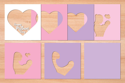 Happy Mothers Day 6 - 3D Layered Paper Cut SVG SVG Slim Studio 