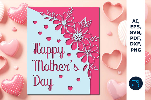 Happy Mother's Day Card Cover Floral SVG SVG MD JOYNAL ABDIN 