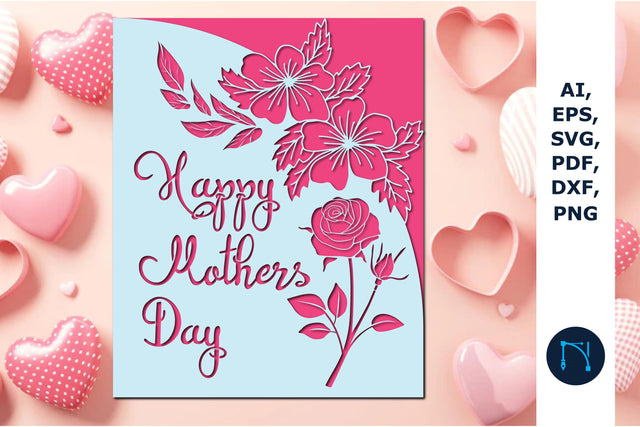 Happy Mother’s Day Card Cover Floral SVG SVG MD JOYNAL ABDIN 