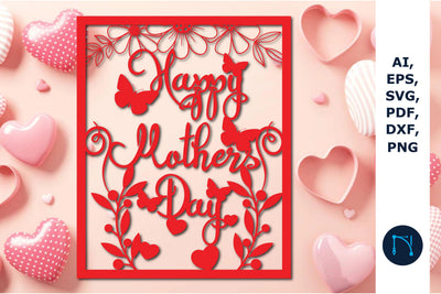 Happy Mother’s Day Card SVG cut file SVG MD JOYNAL ABDIN 