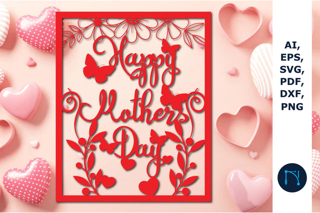 Happy Mother’s Day Card SVG cut file SVG MD JOYNAL ABDIN 