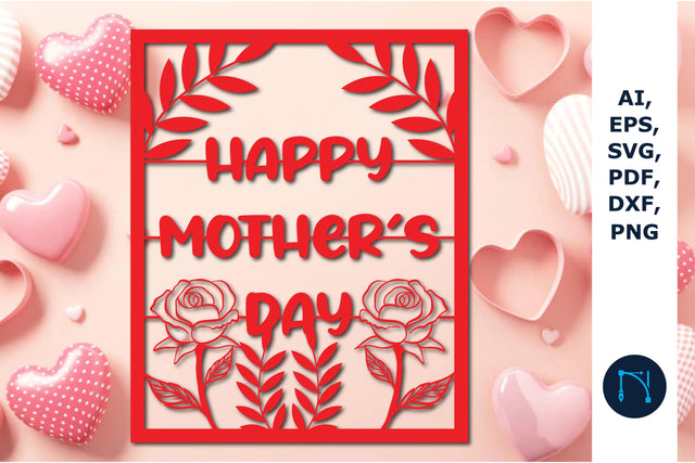 Happy Mother’s Day Card SVG cut file SVG MD JOYNAL ABDIN 