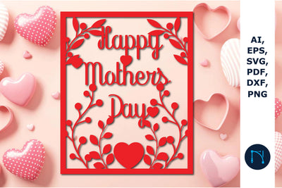 Happy Mother’s Day Card SVG cut file SVG MD JOYNAL ABDIN 