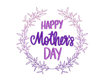 Happy Mothers Day Embroidery Design, 5 sizes, Instant Download Embroidery/Applique DESIGNS Nino Nadaraia 