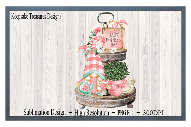 Happy Mother's Day, Gnome Tiered Tray, PNG, Sublimation Design, Digital Download, Mother's Day PNG, Mother's Day Cards Sublimation Keepsake Treasures Designs LLC. 