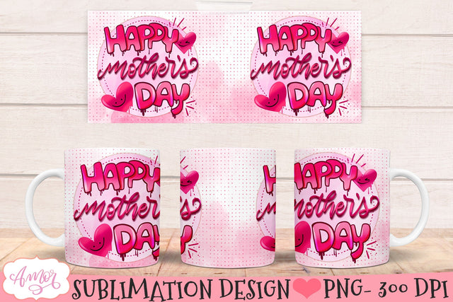 Happy mothers day mug wrap sublimation PNG | 15oz 11oz mugs Sublimation Amorclipart 
