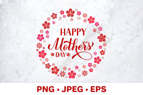 Happy Mothers Day round sign sublimation. Gift for mom Sublimation LaBelezoka 