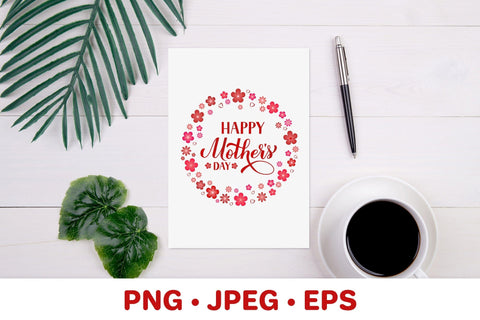 Happy Mothers Day round sign sublimation. Gift for mom Sublimation LaBelezoka 