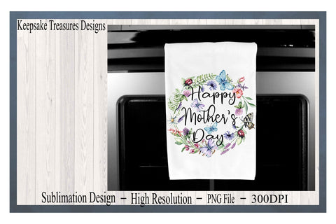 Happy Mother's Day, Spring Wreath, PNG, Sublimation Design, Digital Download, Mother's Day PNG, Mother's Day Cards Sublimation Keepsake Treasures Designs LLC. 