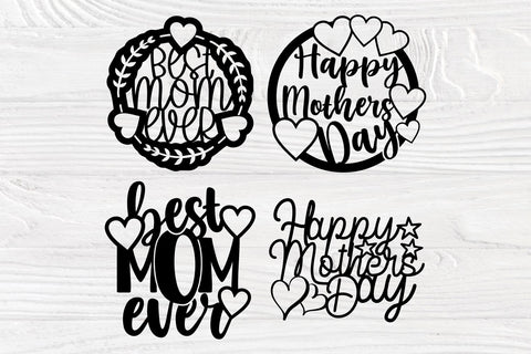 Happy Mothers Day SVG, Cake Topper Svg, Png, Dxf SVG TonisArtStudio 