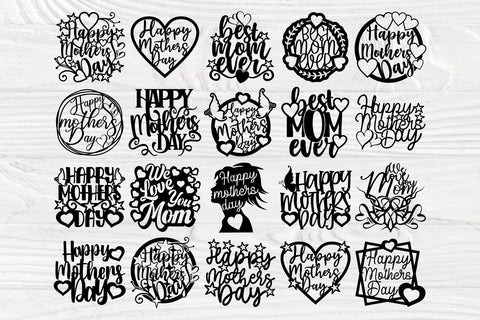 Happy Mothers Day SVG, Cake Topper Svg, Png, Dxf SVG TonisArtStudio 