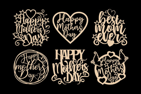 Happy Mothers Day SVG, Cake Topper Svg, Png, Dxf SVG TonisArtStudio 