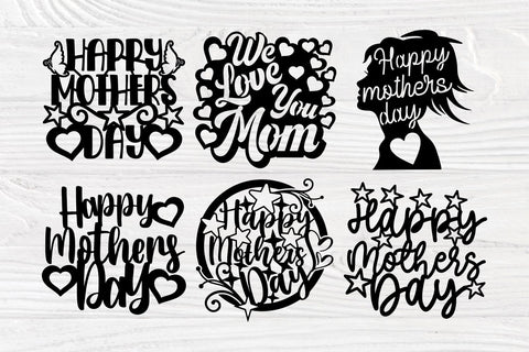 Happy Mothers Day SVG, Cake Topper Svg, Png, Dxf SVG TonisArtStudio 