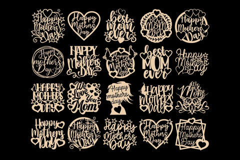 Happy Mothers Day SVG, Cake Topper Svg, Png, Dxf SVG TonisArtStudio 