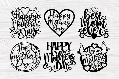 Happy Mothers Day SVG, Cake Topper Svg, Png, Dxf SVG TonisArtStudio 